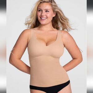NWT NIB HONEYLOVE LIFTWEAR TANK SAND HLLWT01-SAND 1X Shaper Shapewear